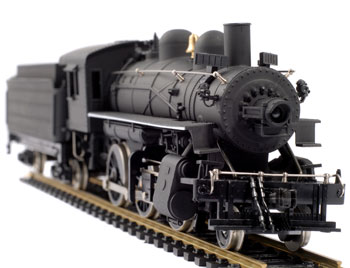 A toy steam train.